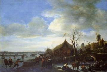 the painter jan asselyn Painting - Winter Dutch genre painter Jan Steen
